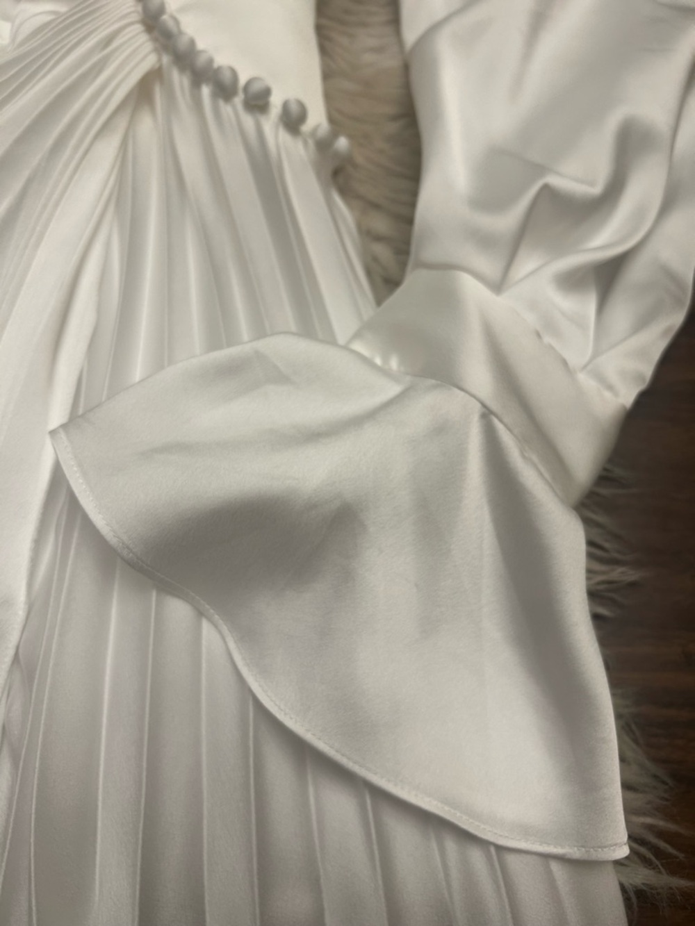 ACLER ‘Cresta’ Satin Wrap Pleated Midi 
Dress - Picture 8 of 15